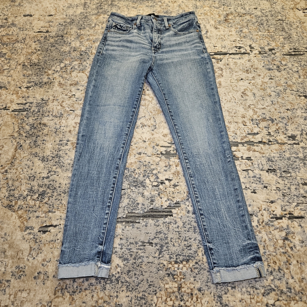 Buckle Black Jeans Womens 27 Fit No. 35 Skinny Ankle Light Wash Denim Cuffed